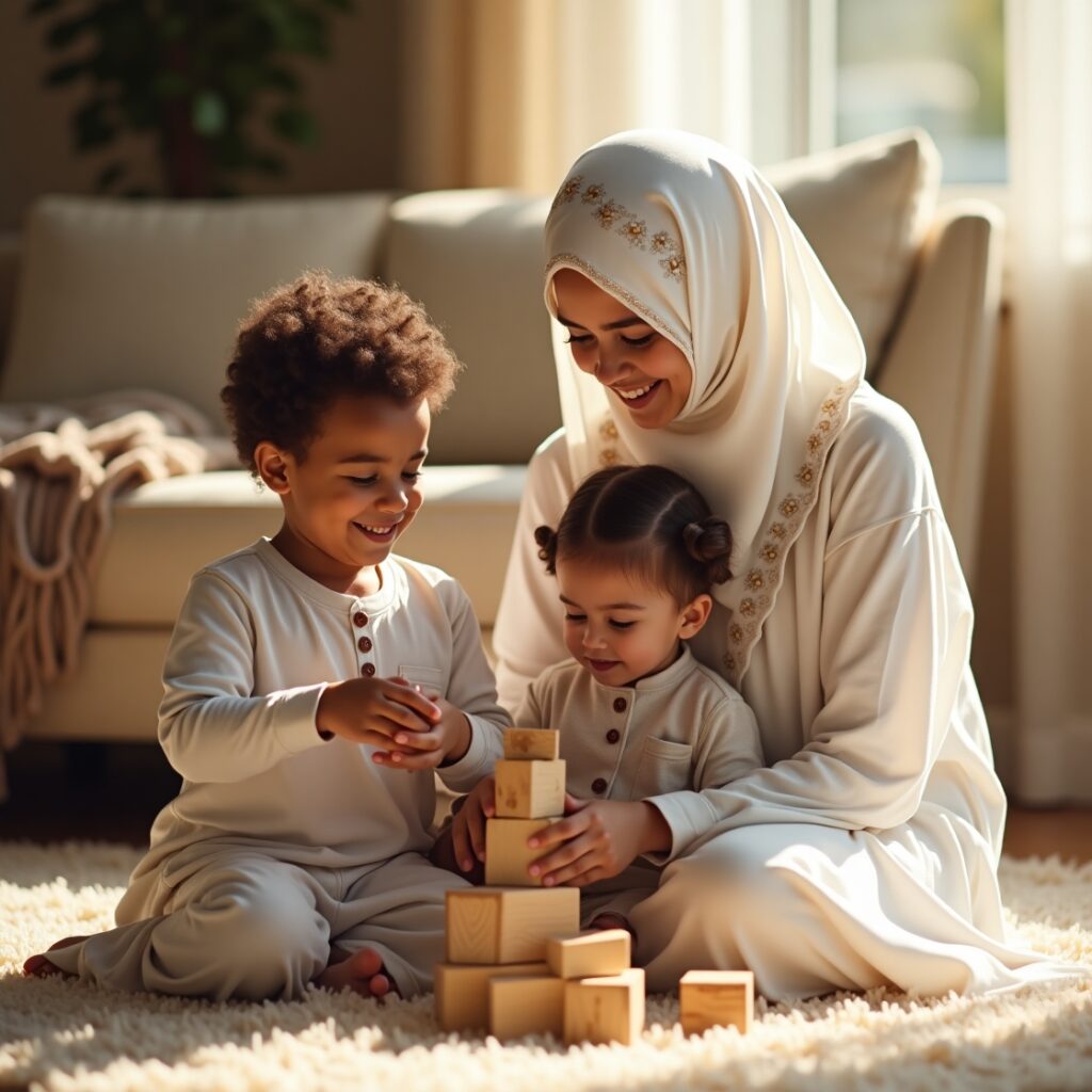 Mother With Kids